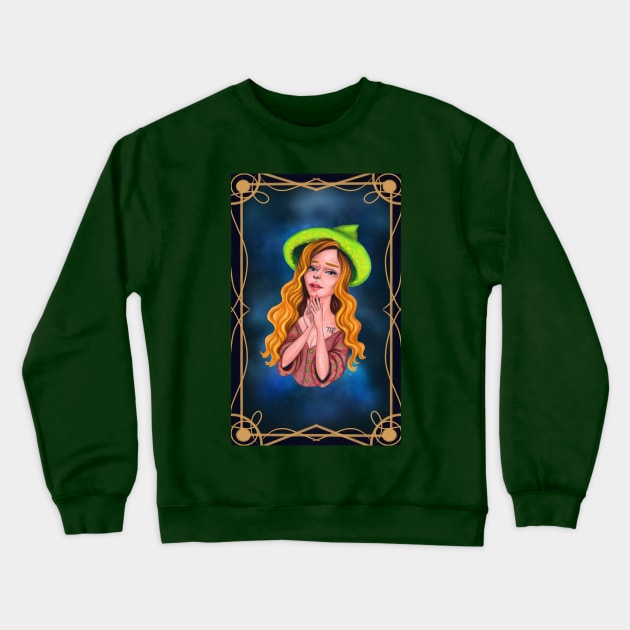 Ginger hair virgo witch Crewneck Sweatshirt by Raluca Iov